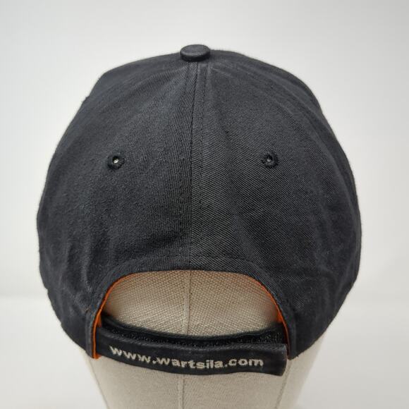 Wartsila Strapback Hat Black One Size Embroidered Adjustable 6 Panel - Picture 6 of 9